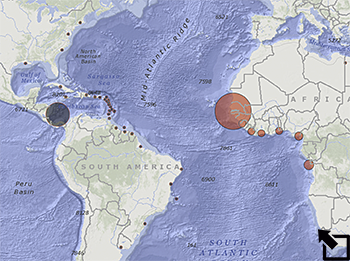 Slave trade map