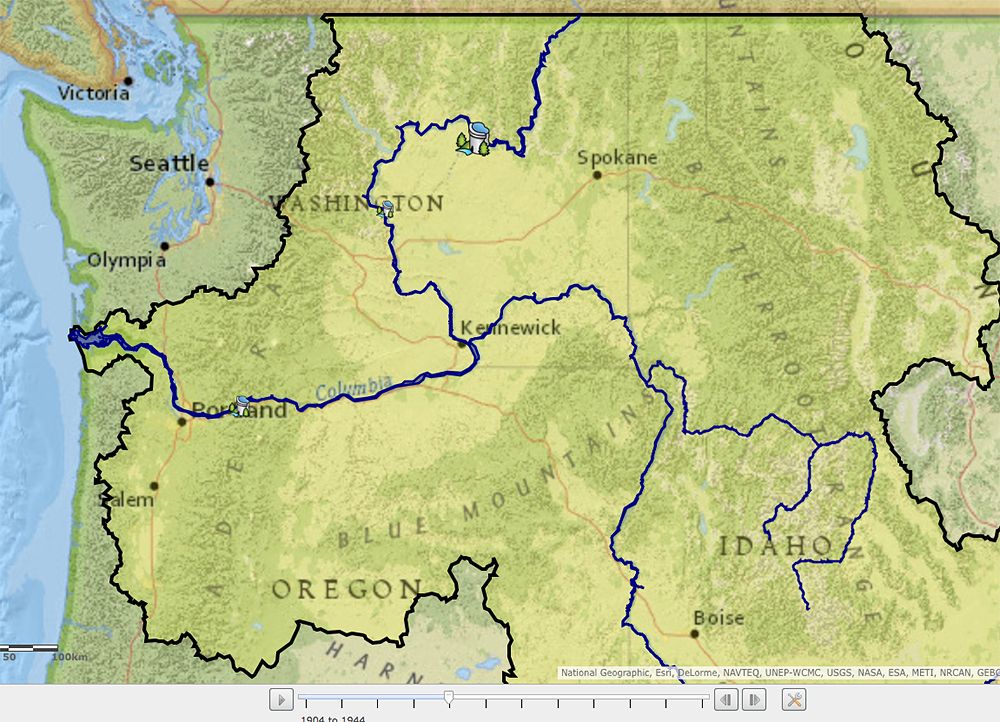 Columbia River Map